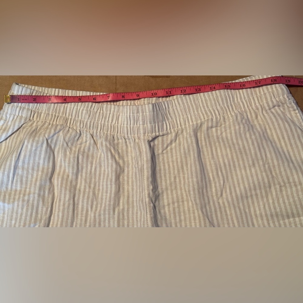 Old Navy High Rise Straight Striped Linen Blend - Picture 6 of 10